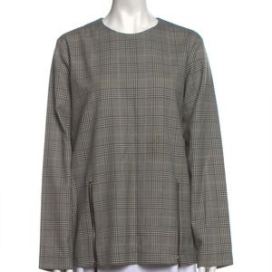 Stella McCartney Grey Plaid Top w/ Zippers Size Medium/8 in Great Condition